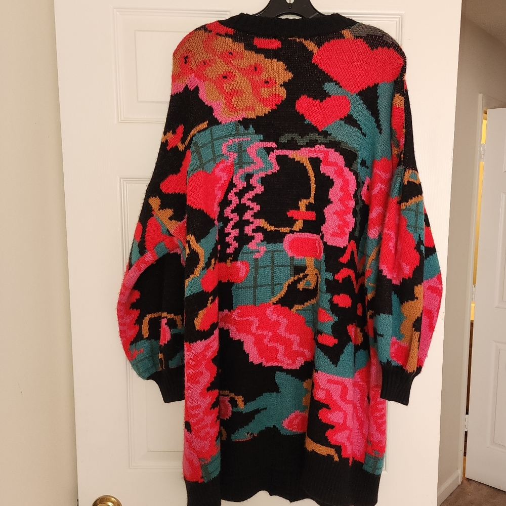 S/M Farm Rio Lovers Apple Cardigan - Picture 7 of 7